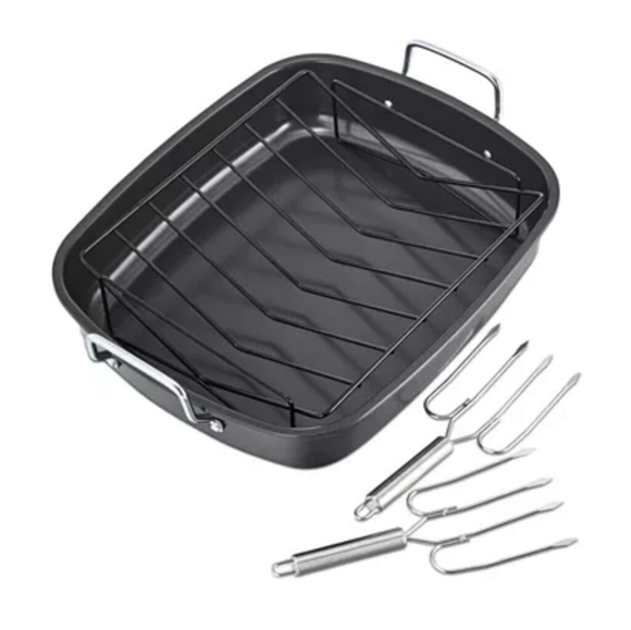 Tools of the Trade Nonstick Roaster Set with Lifter - Picture 2 of 2